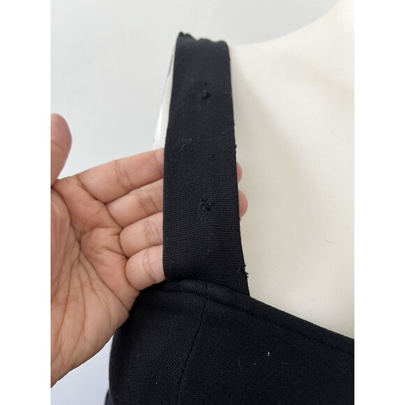 Paolina Paris Black Sexy Sleeveless Front Slit Zippered Stretch Maxi Dress Small - Picture 12 of 14